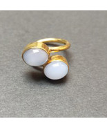 gold finish ring - opal jewelry ring - designer stone ring - nice ring -... - $12.00