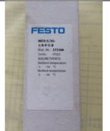 New Festo MEH-5/3G-1/8-P-S-B 173144 Solenoid Valve - £93.43 GBP