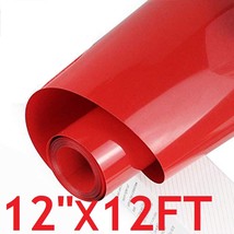 12&quot;x12&#39; Red HTV Iron On Heat Transfer Vinyl 12 Feet Roll for T Shirt Shoes Bags - £10.94 GBP