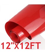 12&quot;x12&#39; Red HTV Iron On Heat Transfer Vinyl 12 Feet Roll for T Shirt Sho... - £10.77 GBP