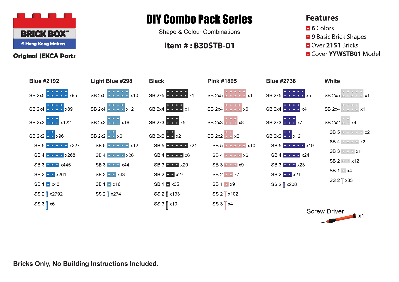 Stitch Bearbrick Brick Sculpture (JEKCA Lego Brick) DIY Kit Item image 6