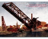Single Leaf Bascule Bridge Chicago Illinois IL UNP DB Postcard P22 - £4.05 GBP