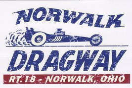 NORWALK DRAGWAY STICKER OHIO DRAG RACING SUMMIT DECAL Hot Rod RACE CAR - $6.99