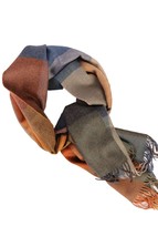 BestSockDrawer Colourful checked alpaca wool big scarf - £132.61 GBP