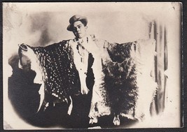 17-Year Old Boy Showing His Deer Skins - Antique Photo circa 1920s - £12.31 GBP