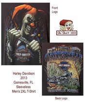 Harley Davidson Gator/Back 2013 Gainesville, FL  Sleeveless 2XL Men&#39;s T-... - £15.60 GBP