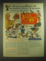 1974 Disney&#39;s Wonderful World of Reading Advertisement - $18.49