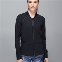 Lululemon If You&#39;re Lucky Jacket, Zip Up, Long Sleeve Size 8, Black, EXC... - $55.17