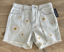 BLANKNYC Shorts Size 30 The Perry Mom Daisy Duke embroidered NEW WHITE H... - £60.67 GBP