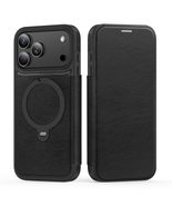 Generic Case for iPhone 14 Plus (Color: Black) RFID Blocking Leather Fli... - $1,308.71 MXN