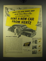 1948 Hertz Rent-a-Car Ad - Adopt this new travel idea go by train, plane or bus  - £14.78 GBP