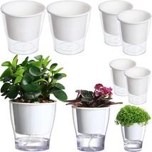 Deelf Outlet 6 Pakcs Self-Watering Planters For Indoor Plants, 7&quot;/ 5.1&quot;/ 4.3&quot; - £28.76 GBP