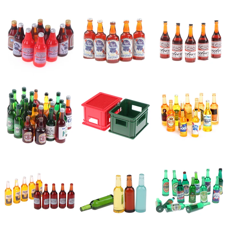 1 Set Simulation Beer Box Basket Model Dollhouse DIY Accessories For Doll House - £6.89 GBP+