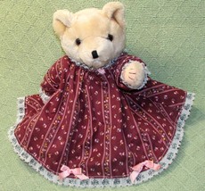 Vintage Raz Jointed Bear With Dress &amp; Slip Stuffed Animal Teddy 12&quot; Dated 1972 - £12.94 GBP