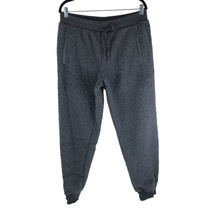 PJ Salvage Womens Pajama Jogger Pants Fuzzy Fleece Lounge Pockets Gray L - £19.21 GBP