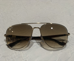 New Ray Ban RB3683 001/51 Light Brown Gradient Gold Aviator Sunglasses 56-15-135 - $125.59