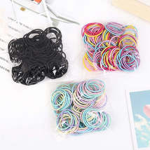 100pcs/lot 3cm Hair Accessories Girls Rubber Bands Scrunchy Elastic - £11.95 GBP