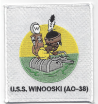4.5&quot; USS WINOOSKI AO-38 FLEET OILER NAVY EMBROIDERED PATCH - £22.74 GBP