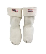 Hunter Boot Liners Cream Fleece Womens MM US 5-7 UK 3-5 EU 36-38 Sock Logo READ - $14.75