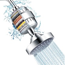 Shower Head And 15 Stage Shower Filter Combo, Feelso High Pressure 5 Spray - $36.95