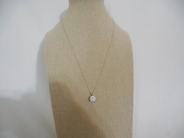 B.Brilliant 18k Gold over Sterling Silver Cubic Zirconia Pendant Necklace Y597 - $22.50