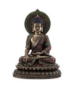 BUDDHA STATUE 11&quot; Shakyamuni Buddhist Icon HIGH QUALITY Bronze Resin Med... - $125.38 CAD