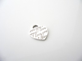 Tiffany &amp; Co I LOVE YOU Heart Charm Pendant 4 Necklace Bracelet Love Gif... - £178.08 GBP