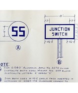 1966 Railroad Bangor Aroostook Junction Switch Signs Blueprint K14 Train... - $134.99