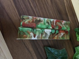 Pen Blanks: Christmas-Inspired Drop Technique Resin Pen Blanks using Red... - $20.99
