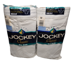 4 Pair Vintage Jockey Classic Big Man Briefs Y Front Fly Size 52 Made in... - $39.60