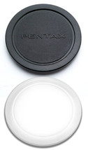 2 Oem Genuine Pentax K 35mm Camera Body Caps Black White Asasi Optical Slr Japan - £3.85 GBP