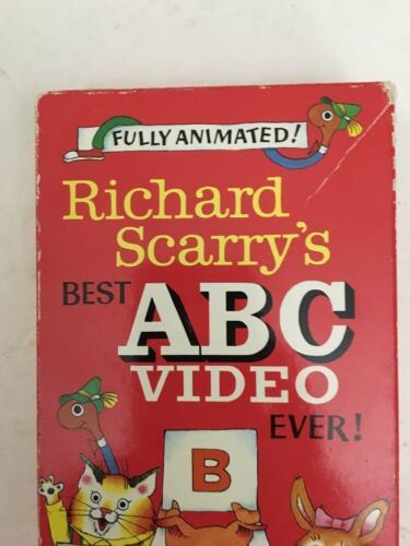 Richard Scarry's Best ABC Video Mai Vhs Film Nastro VCR Richard Scarry 1989 RARO Item image 2