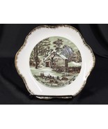 Vintage Currier &amp; Ives The Old Homestead In Winter Decorative Plate ARDCO - £12.01 GBP
