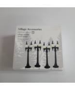 Dept 56 Village Accessories DOUBLE STREET LAMPS Set Of 4 Tested - $525.23 MXN