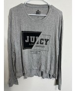 Juicy Couture Los Angeles Gray Long Sleeve Logo Shirt Size XL - $38.02 CAD