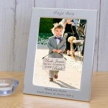 Personalised Engraved Page Boy Silver Plated Photo Frame Page Boy Gift W... - £12.51 GBP