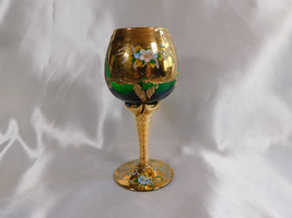 Small Green Stemware Glass with Gold # 23406 - $12.82