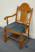Vintage Antique English Revival Dining Arm Chair 386-75 - £364.49 GBP