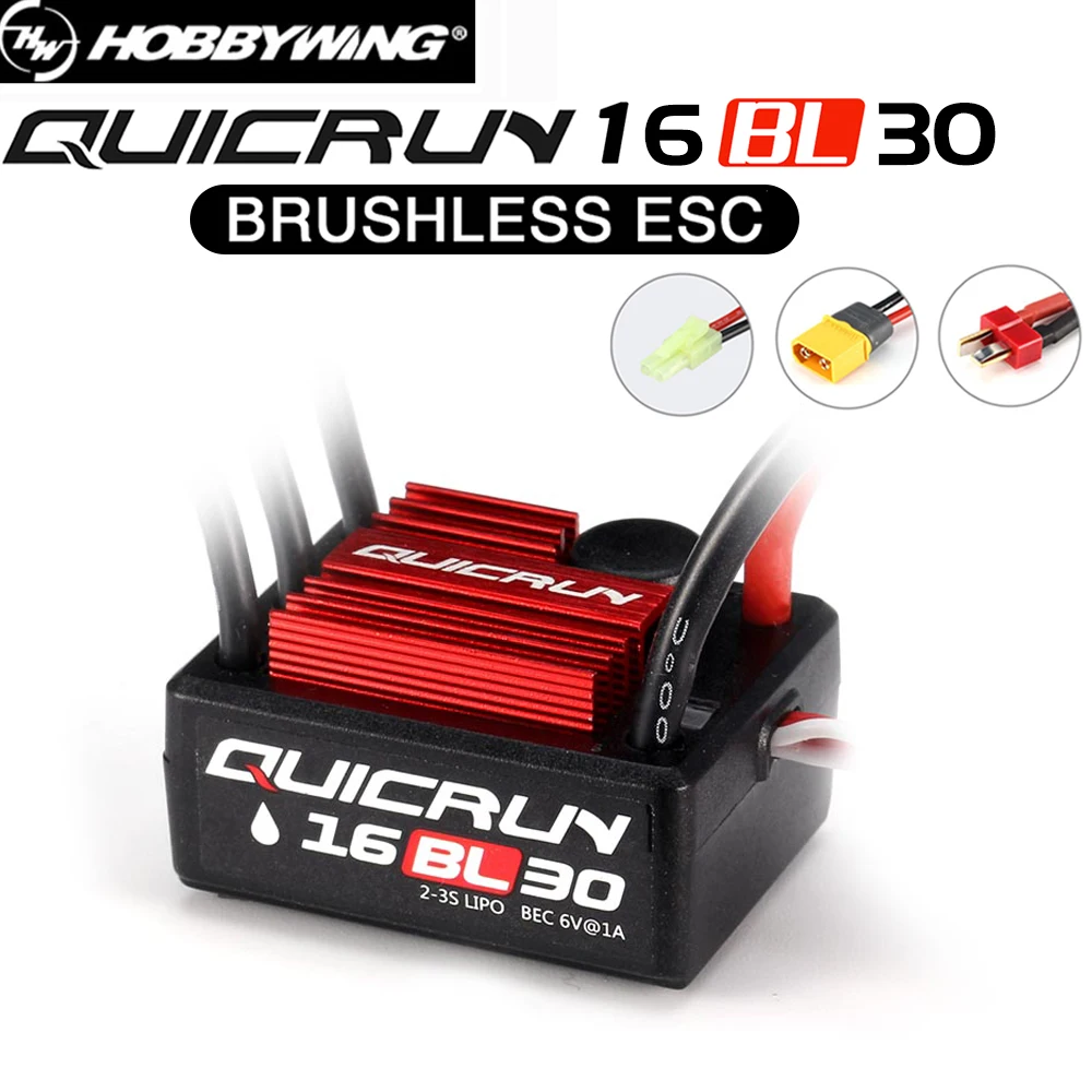 Hobbywing QuicRun WP 16BL30 30A XT/T/Tamiya Waterproof Brushless ESC for 1/8 - £38.26 GBP
