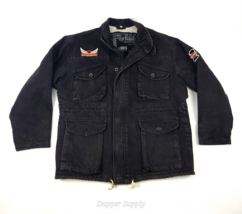 Denim Jacket L 90s Retro Style EFRO Style Cotton Warm Harley Davidson Pa... - $247.40