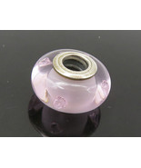 PANDORA 925 Sterling Silver - Vintage Pink Enamel Hearts Slide Pendant -... - $46.95 CAD