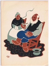 Quebec Postcard Pierre &amp; Malvina Old Folks Series Canadienne - $2.96