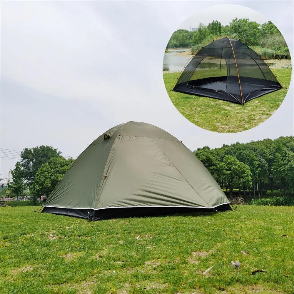 4-6 People Camping Tent Ultralight Aluminum Pole Double Layer Waterproof Tent - £353.23 GBP