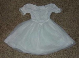 Girls Dress Special Made White Wedding, Flower Girl or Communion Short Sleeve- 6 - £13.45 GBP