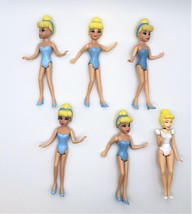 Disney Princess Cinderella Polly Pocket Style Mini Princess Dolls Lot of 6 Dolls - £7.13 GBP