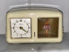Vintage Waltham Ballerina Musical Alarm Clock, Cream Bakelite, Made In Germany - £111.14 GBP