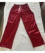 Victoria&#39;s Secret Red With White Strip Polyester Satin Pajama Pants Size... - $15.45 CAD
