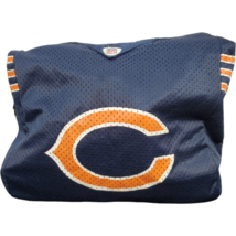 NFL Chicago Bears Team Tote Bag Navy Orange Mesh Adjustable Strap Zip Closure - £12.32 GBP