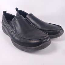 Skechers Men Relaxed Fit Harper Forde Leather Loafer 56298 Black Shoe Size 9.5 - £15.56 GBP