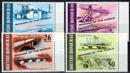 ZAYIX British Honduras 287-290 MNH Bridges of the World Engineering 071423S21M - £2.37 GBP